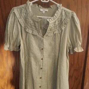 Light sage green blouse